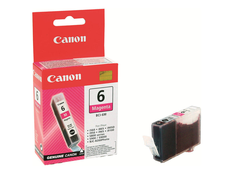 Lot De 4 Cartouches D'Encre BCI-6M Original Neuf Magenta 4 x 13ml  Canon   