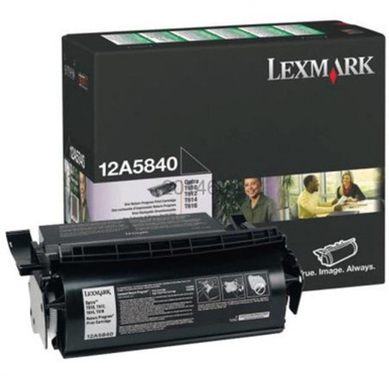 Toner Lexmark 12A5840 12A5136 Original Neuf Noir 10 000 Pages Optra T610 T612  Lexmark   