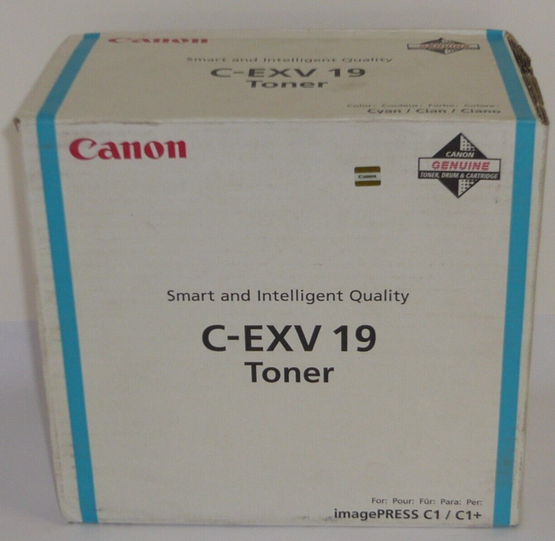 Toner Canon C-EXV 19 / 0398B002 Original Neuf Cyan 16 000 Pages Pour C1, C1+  Canon   