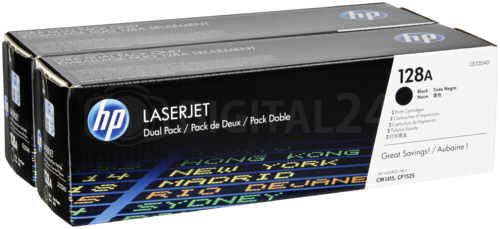 Toner Dual Pack HP 128A CE320AD Original Neuf Noir 4000 Pages HP CM1415 CP1525 HP