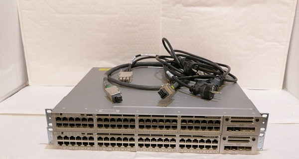 Lot de 2 Cisco Catalyst WS-C3850-48F-L 48 v07 - Psu 1100W - Module C3850-NM2-10G  Cisco   