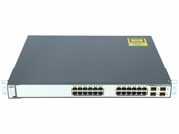 CISCO Catalyst 3750G WS-C3750G-24TS-E1U V05 avec cable d alimentation et racks CISCO