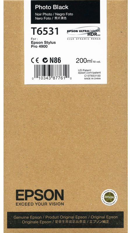 🌈Cartouche Epson Ultrachrome T6531 C13T653100 Noir Photo 06/2024 Originale🎨 Epson
